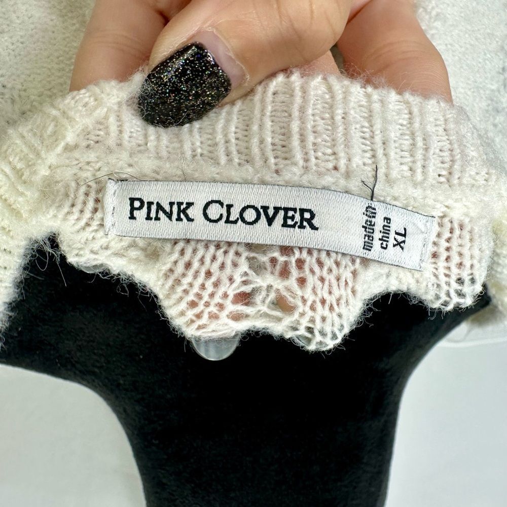 Pink Clover Arezzo Cream Sweater Soze XL - Picture 11 of 12